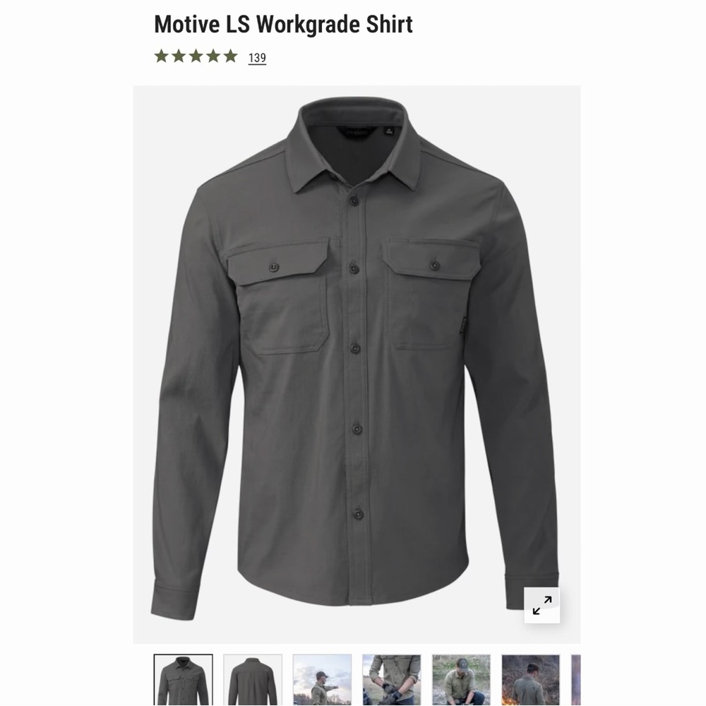 KUIU Stone Gray Motive Long Sleeve Shirt